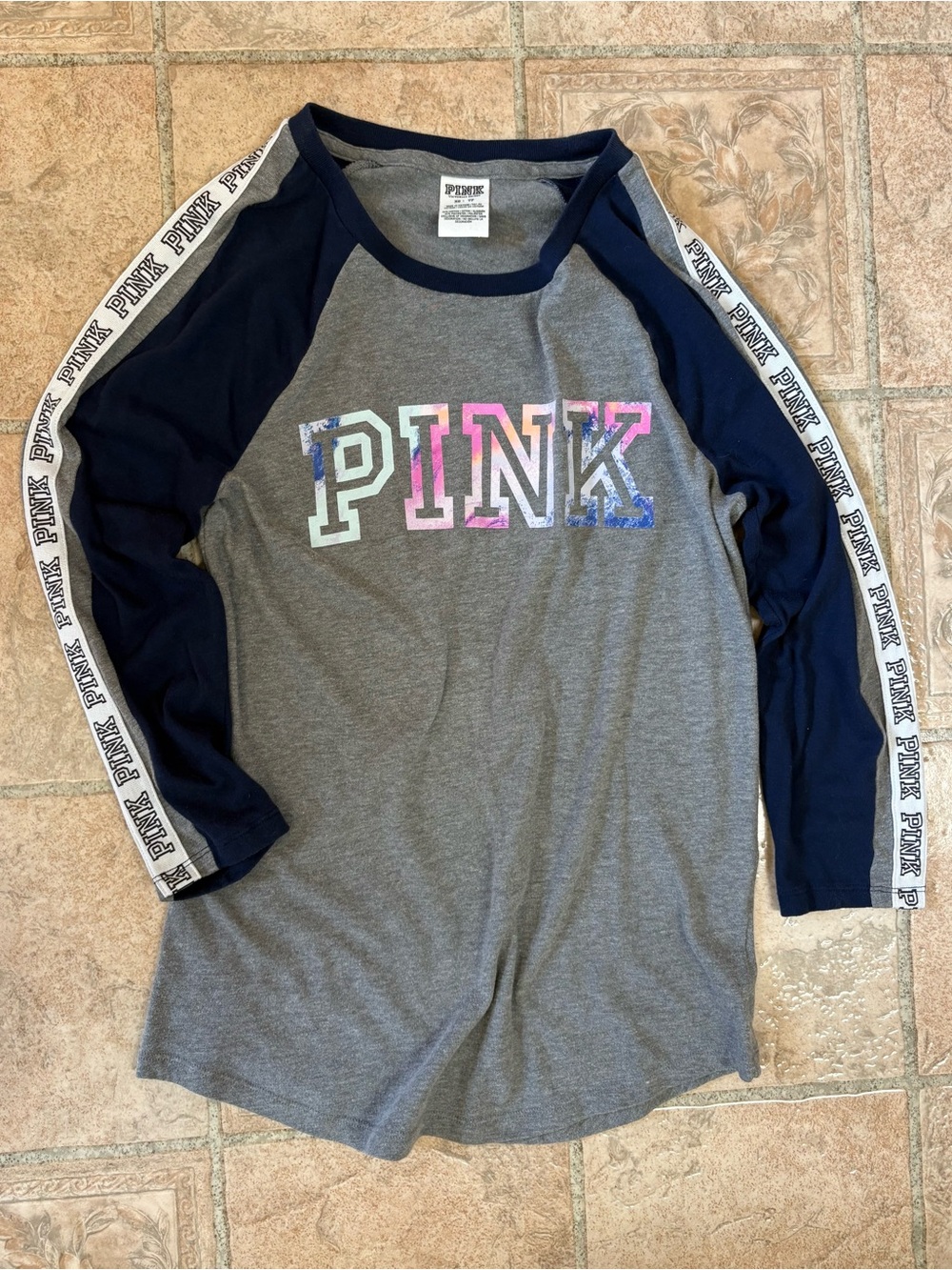 Pink Victoria’s Secret 3/4 sleeve shirt